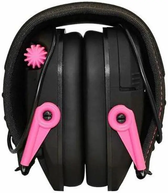 Alt view image 5 of 7 - Walker's Razor Slim Electronic Shooting Muffs 3-Pack, Pink