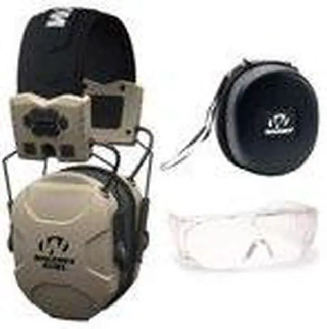 Alt view image 3 of 7 - Walker's XCEL 100 Digital Electronic Muff Voice Clarity with OTG Glasses, Case