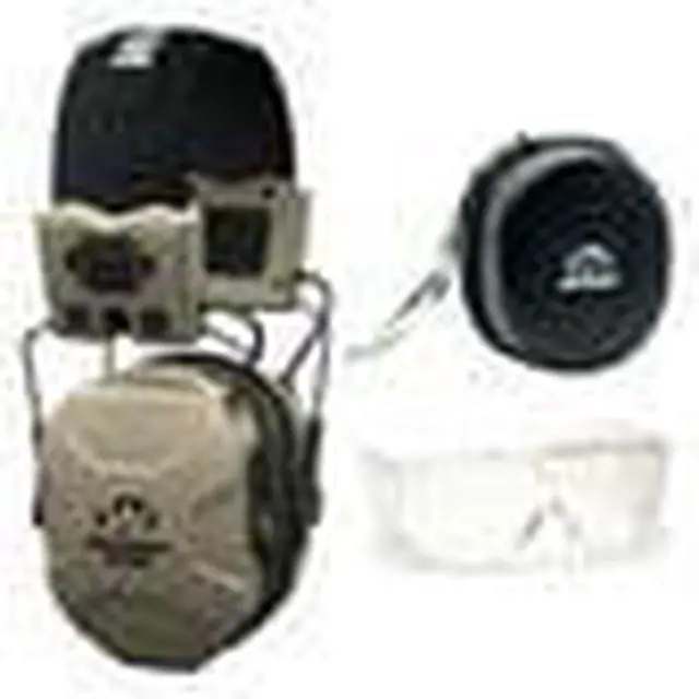 Alt view image 4 of 7 - Walker's XCEL 100 Digital Electronic Muff Voice Clarity with OTG Glasses, Case