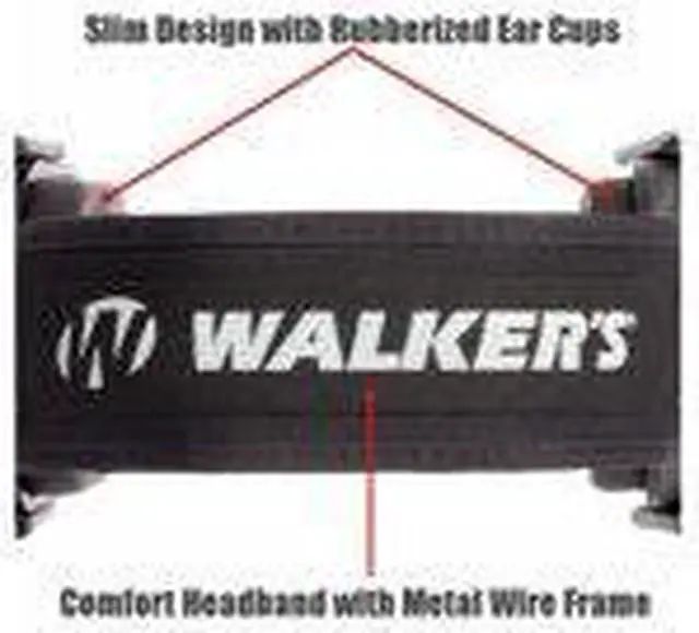 Alt view image 5 of 6 - Walker's Razor Slim Passive Safety Ear Muffs (Yellow, DTOM) w/ OTG Glasses Kit