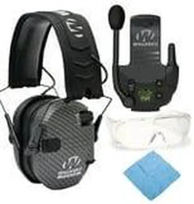 Alt view image 3 of 7 - Walkers Razor Slim Electronic Muff (Carbon) with Walkie Talkie and OTG Glasses