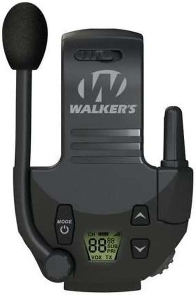Alt view image 4 of 7 - Walkers Razor Shooting Muff (Black/Teal) with Walkie Talkie, Glasses and Cloth