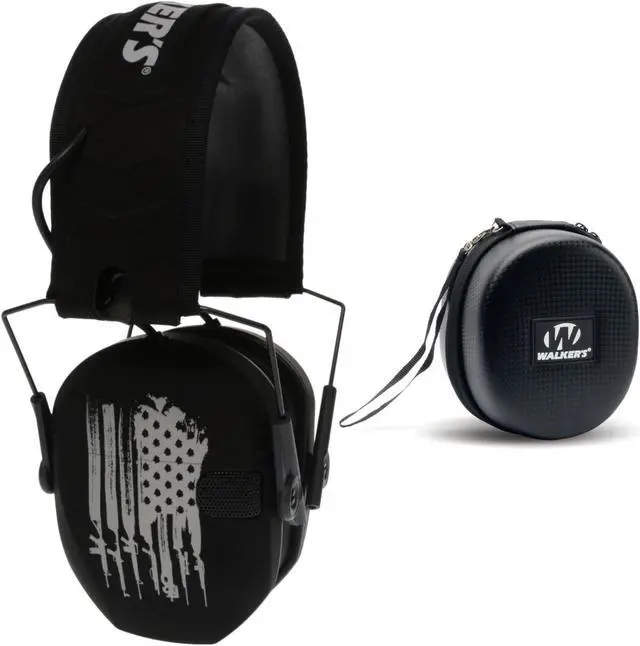 Main image of Walkers Game Ear Razor Freedom Series Muffs (Flag) with Protective Case