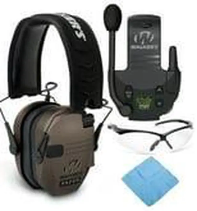 Alt view image 3 of 7 - Walkers Razor Slim Electronic Muff (Flat Dark Earth) with Walkie Talkie Bundle