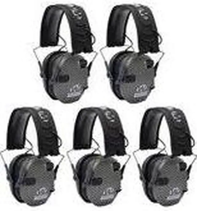 Alt view image 3 of 7 - Walker's Razor Slim Electronic Shooting Muffs 5-Pack Bundle (Carbon Gray)