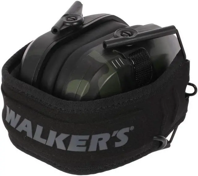 Alt view image 5 of 7 - Walkers Razor Slim Electronic Muff (Gray Camo) with Case and Shooting Glasses