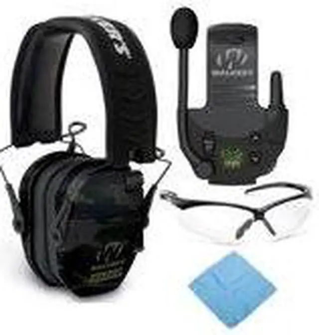 Alt view image 3 of 7 - Walkers Razor Slim Electronic Muff (Kryptek Camo) with Walkie Talkie Bundle