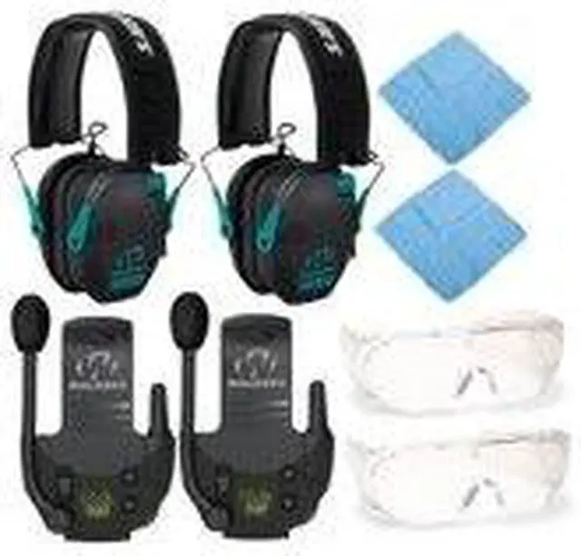 Alt view image 2 of 7 - Walkers Razor Shooting Muffs (Black/Teal) (2 Pack) with Accessory