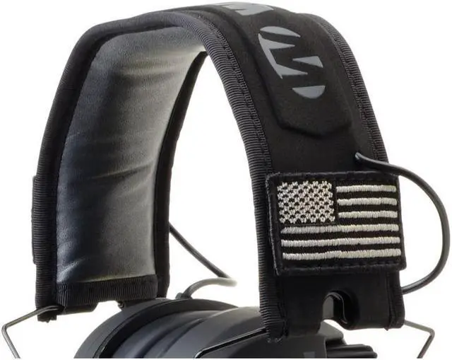 Alt view image 3 of 4 - Walker's Razor Slim Electronic Shooting Muffs 4-Pack, Black America Patch