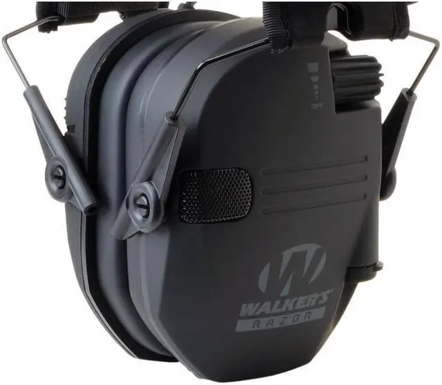 Alt view image 4 of 4 - Walker's Razor Slim Electronic Shooting Muffs 4-Pack, Black America Patch