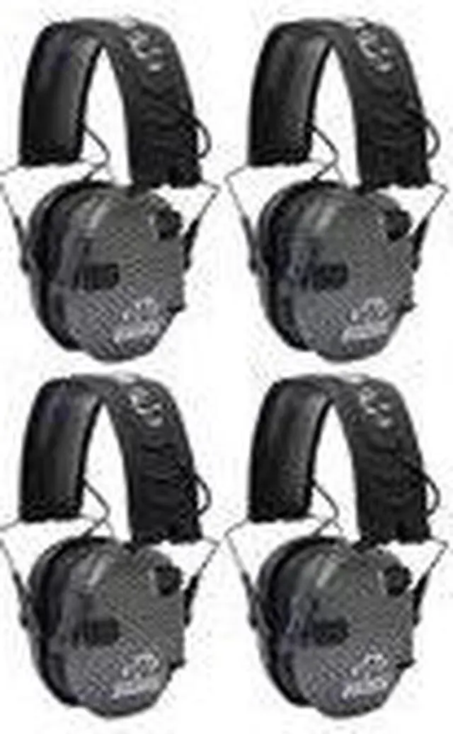 Alt view image 3 of 7 - Walker's Razor Slim Electronic Shooting Muffs 4-Pack Bundle (Carbon Gray)