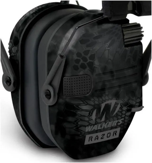 Alt view image 7 of 7 - Walker's Razor Slim Electronic Earmuff (Kryptek Camo) and Glasses (2-Pack)