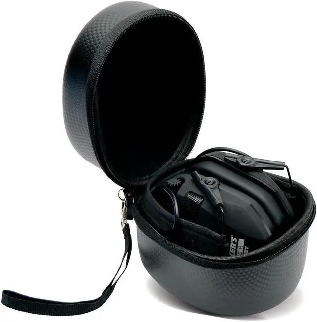 Alt view image 5 of 5 - Walkers Razor Slim Electronic Muff (American Flag) w/ Case and Shooting Glasses