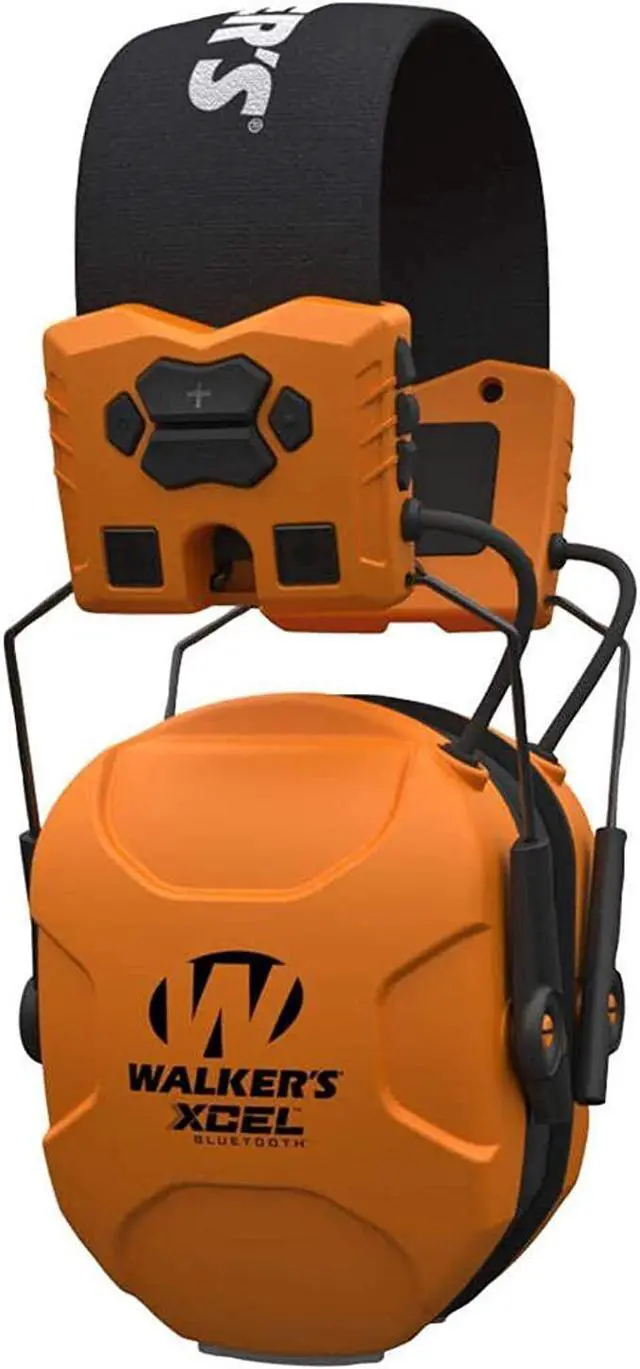 Alt view image 7 of 7 - Walker's XCEL 500BT Digital Electronic Muff (Orange) And Protective Case Bundle