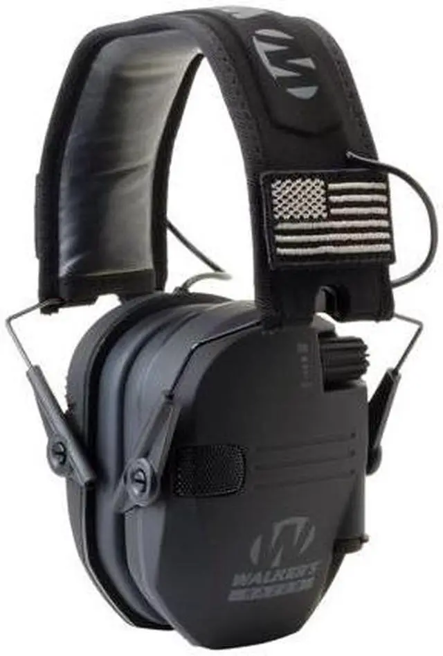 Alt view image 5 of 7 - Walker's Razor Slim Electronic Muff (Black Patriot Version) Bundle