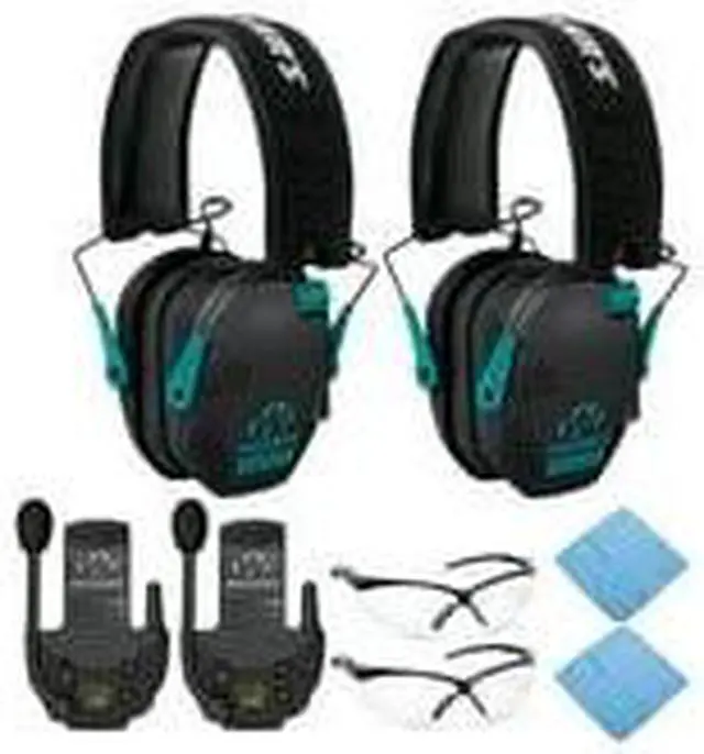 Alt view image 3 of 6 - Walkers Razor Slim Electronic Muff (Black/Teal, 2-Pack) Bundle