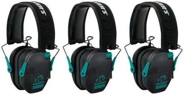 Main image of Walker's Razor Slim Electronic Shooting Muffs 3-Pack (Teal)