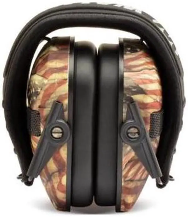 Alt view image 4 of 6 - Walker's Razor Slim Electronic Shooting Muff (American Flag), Hearing Protection