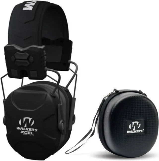 Main image of Walker's XCEL 500BT Digital Electronic Muff And Protective Case Bundle (Black)