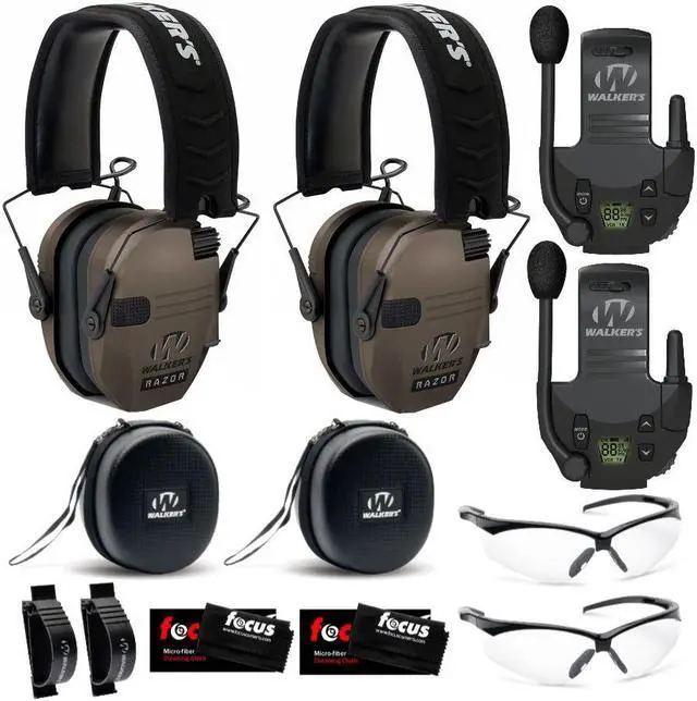 Main image of Walkerâs Razor Slim Electronic Muff ULTIMATE RANGE BUNDLE, Dark Earth, 2 Pack