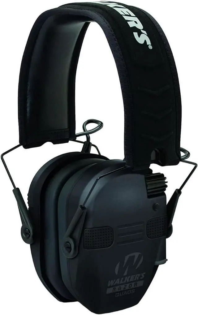 Main image of Walker's Razor Quad Electronic Muffs for Hunters and Shooters (Black, Large)