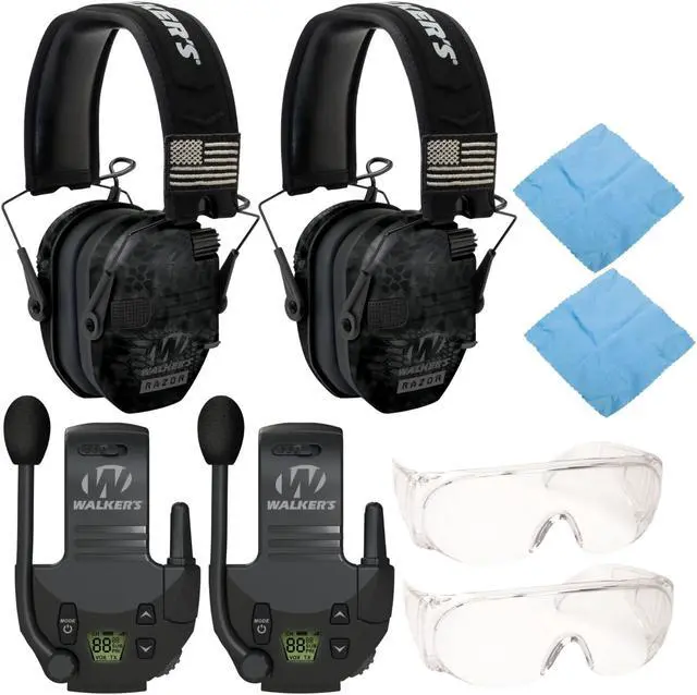 Main image of Walker's Razor Slim Electronic Muff Patriot Series (Camo) (2-Pack) Bundle