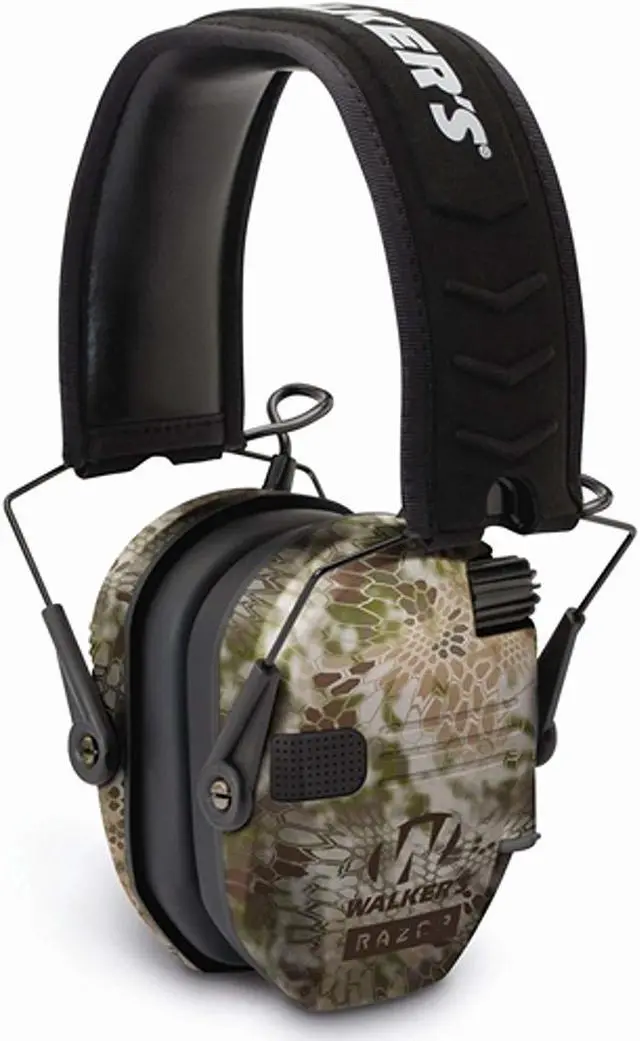 Alt view image 2 of 6 - Walkers Razor Slim Electronic Shooting Hearing Protection Muff (Camo) with Case