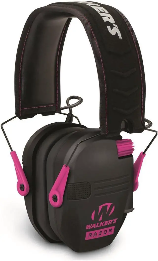 Alt view image 3 of 6 - Walkers Razor Slim Electronic Muff (Black/Pink) with Walkie-Talkie Bundle