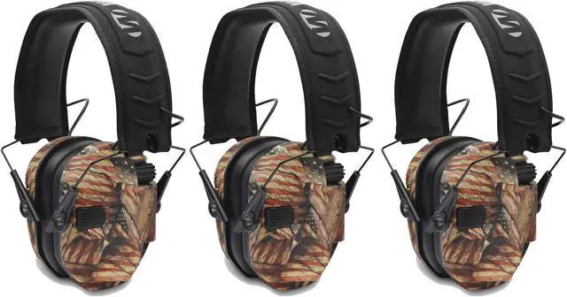 Main image of Walker's Razor Slim Electronic Shooting Muffs 3-Pack Bundle, (USA 2nd Amendment)