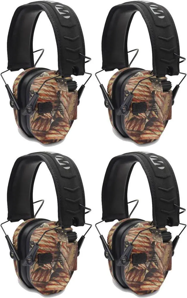 Main image of Walker's Razor Slim Electronic Shooting Muffs 4-Pack Bundle, USA 2nd Amendment