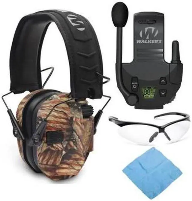 Main image of Walker's Razor Slim Electronic Shooting Muff (American Flag) Bundle