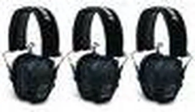 Alt view image 3 of 7 - Walker's Razor Slim Electronic Shooting Muffs 3-Pack, Black