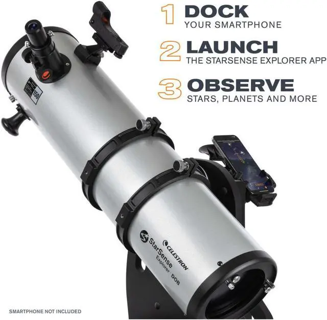 Alt view image 4 of 13 - Celestron Starsense Explorer 150mm Tabletop Dobsonian Telescope