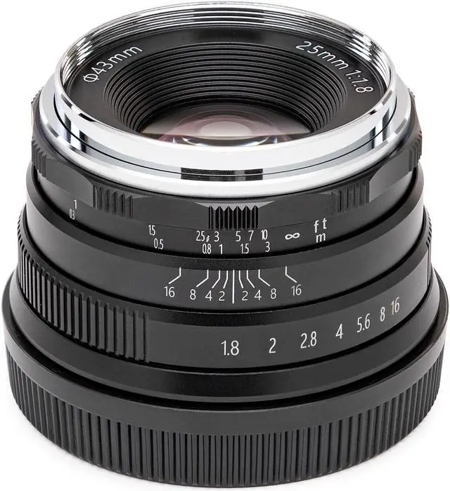 Main image of Koah Artisans Series 25mm f/1.8 Manual Focus Lens for Fujifilm FX (Black)