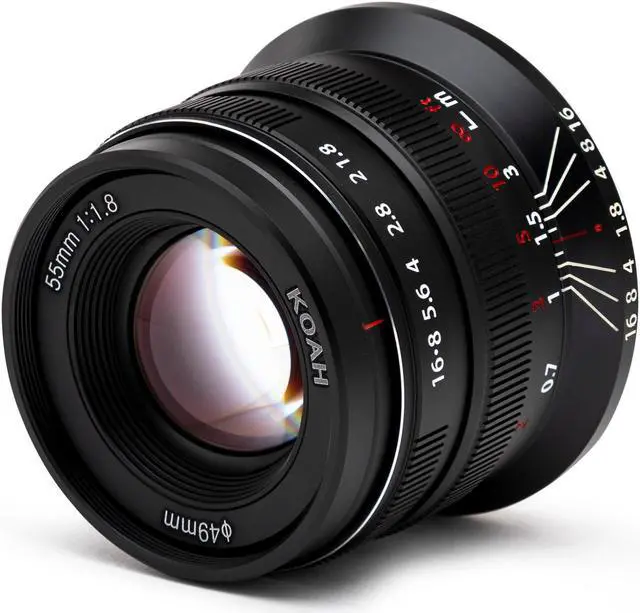 Alt view image 3 of 4 - Koah Artisans 55mm f/1.8 Large Aperture Manual Focus Lens for Canon RF (Black)