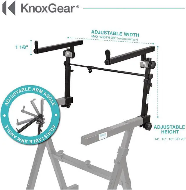 Alt view image 3 of 4 - Knox Gear Second Tier for KN-KS03 Z Style Keyboard Stand