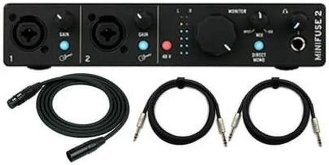 Main image of Arturia MiniFuse 2 USB-C Audio Interface Bundle, Knox Gear XLR and TRS Cables