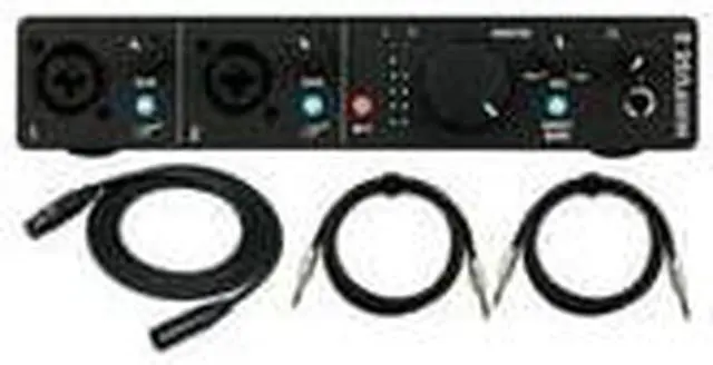 Alt view image 3 of 7 - Arturia MiniFuse 2 USB-C Audio Interface Bundle, Knox Gear XLR and TRS Cables