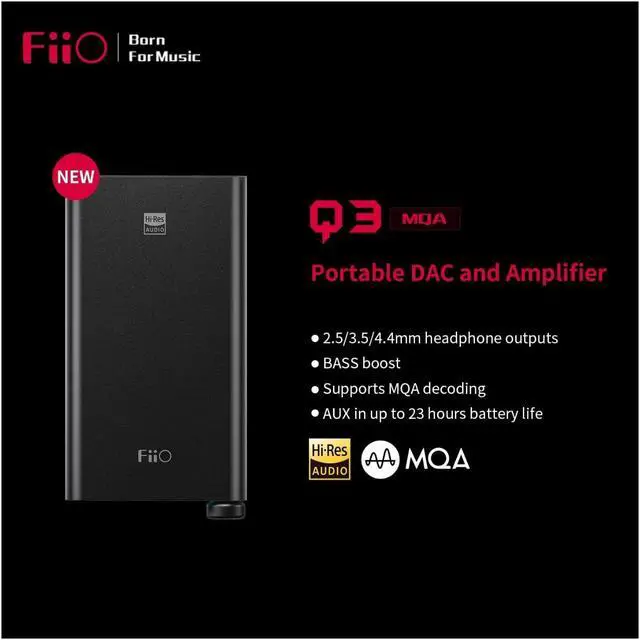 Alt view image 5 of 7 - FiiO Q3 MQA Mid-Level Portable USB DAC with THX AAA Headphone Amplifier