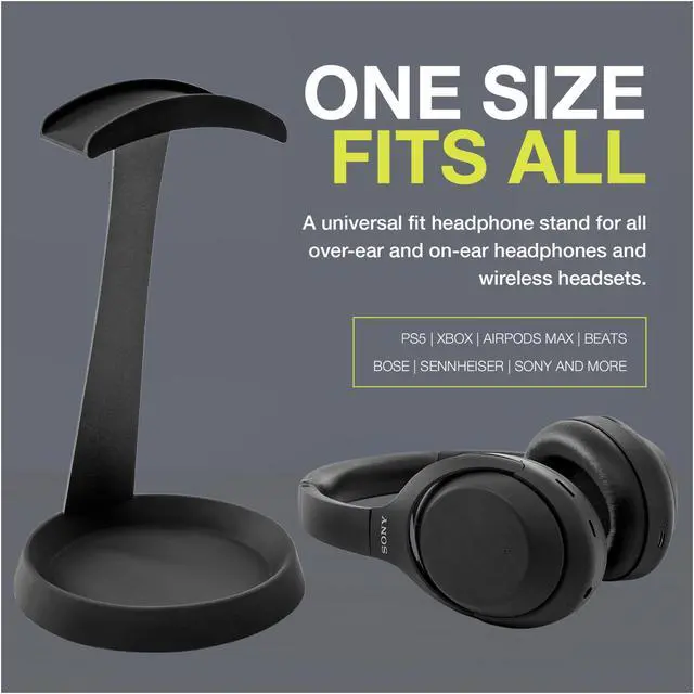 Alt view image 5 of 6 - Knox Gear Aluminum Headphone Stand for Desk with Solid Base Mount (Black)