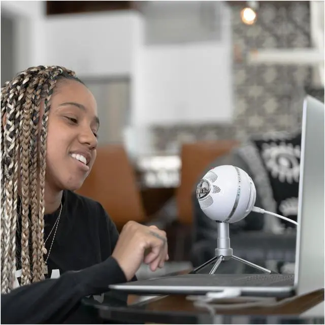 Alt view image 7 of 7 - Blue Microphones Snowball iCE Mic w/ Knox Boom Arm, Shock Mount & Pop Filter