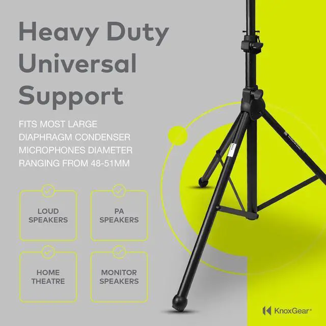Alt view image 2 of 7 - Knox Gear Tripod Air-cushion Speaker Stand (Single)