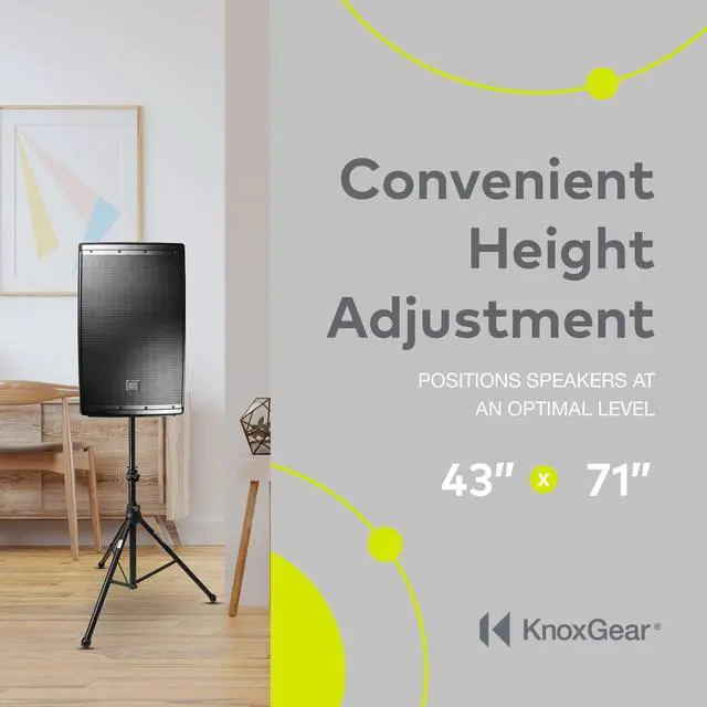 Alt view image 4 of 7 - Knox Gear Tripod Air-cushion Speaker Stand (Single)