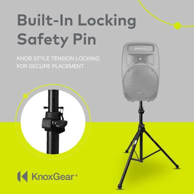 Alt view image 5 of 7 - Knox Gear Tripod Air-cushion Speaker Stand (Single)