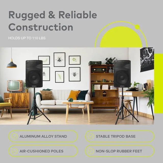 Alt view image 7 of 7 - Knox Gear Tripod Air-cushion Speaker Stand (Single)