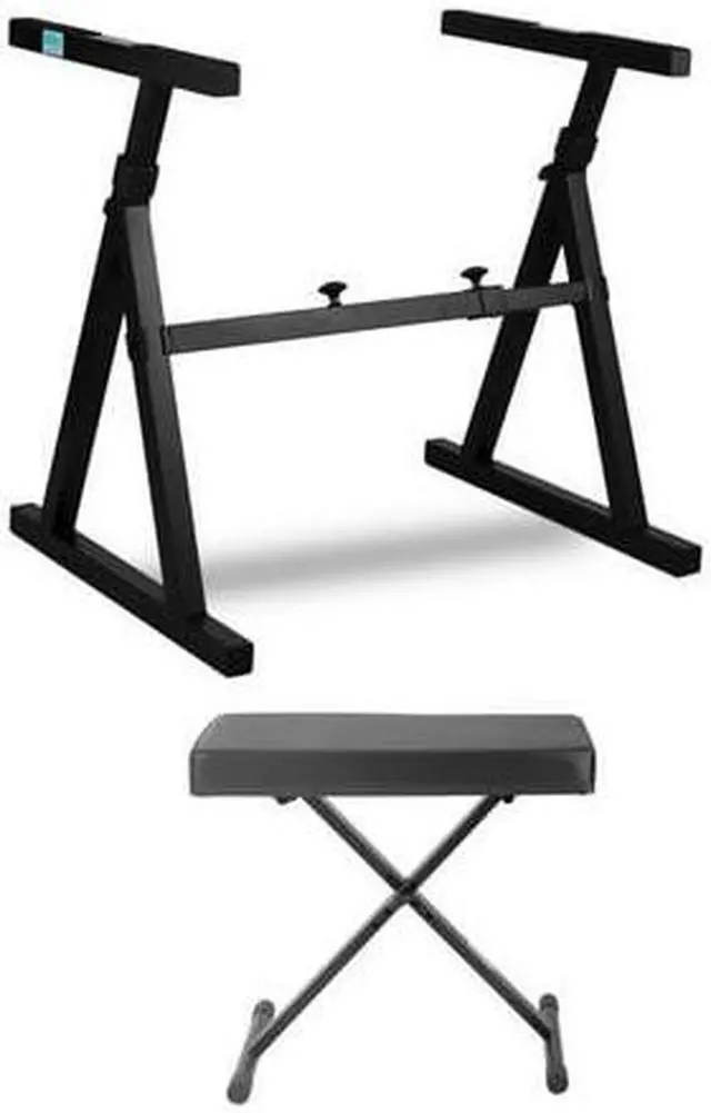 Main image of Knox Z-Style Electronic Keyboard Stand with Adjustable X Style Keyboard Bench