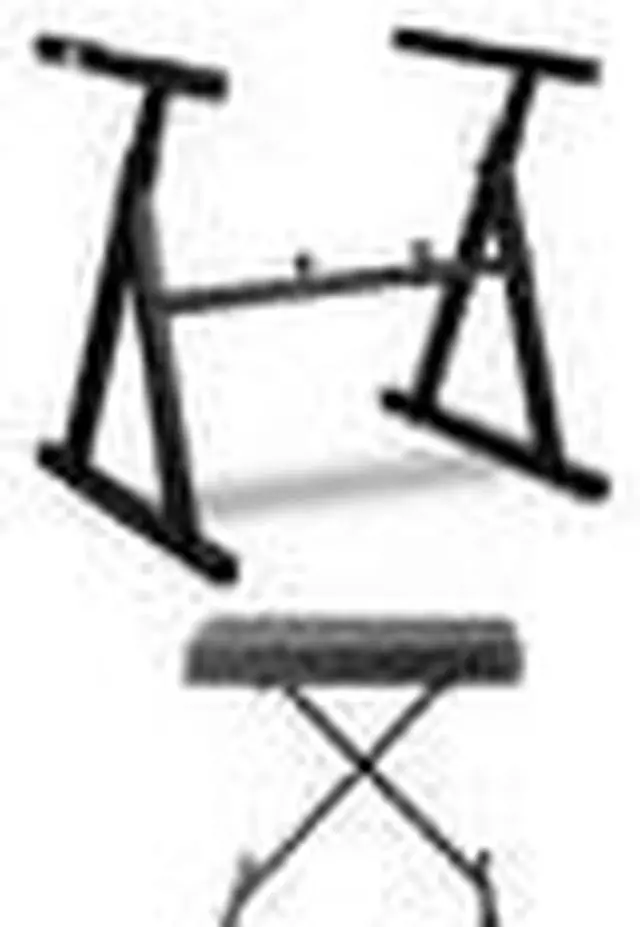 Alt view image 3 of 7 - Knox Z-Style Electronic Keyboard Stand with Adjustable X Style Keyboard Bench