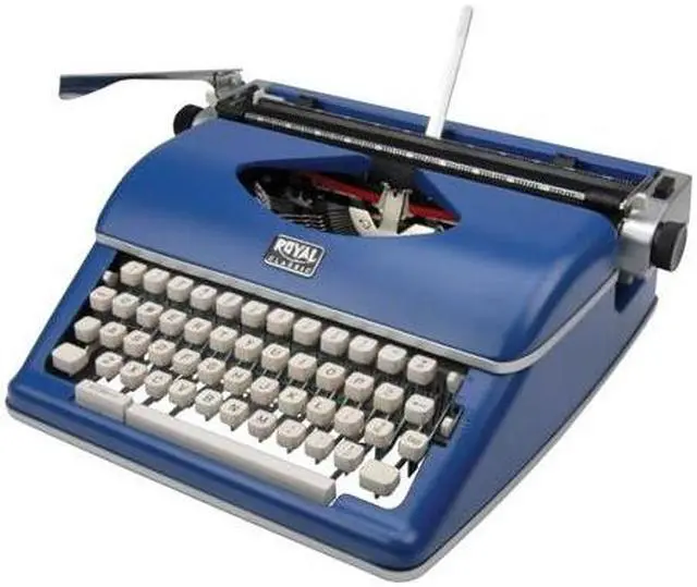 Alt view image 5 of 7 - Royal Consumer Classic Retro Manual Typewriter (Classic Blue)