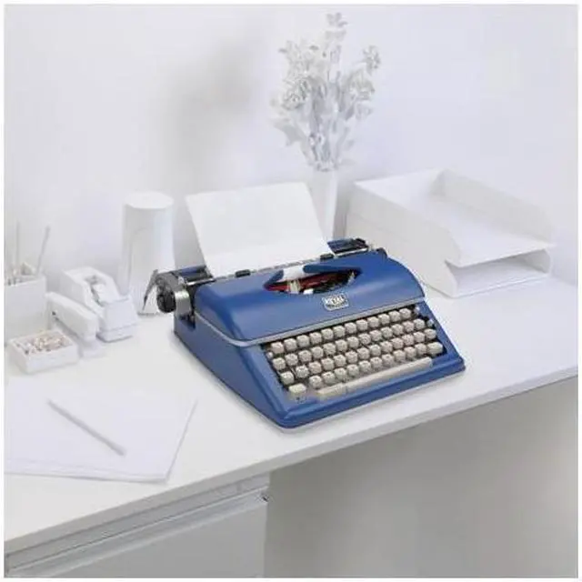 Alt view image 6 of 7 - Royal Consumer Classic Retro Manual Typewriter (Classic Blue)