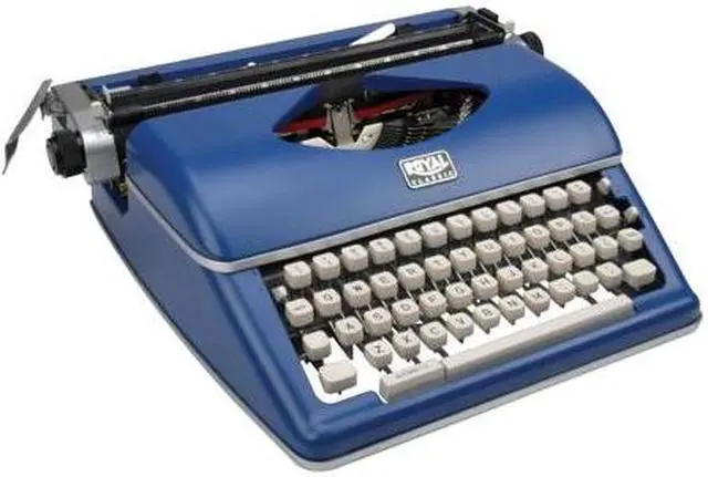 Alt view image 7 of 7 - Royal Consumer Classic Retro Manual Typewriter (Classic Blue)